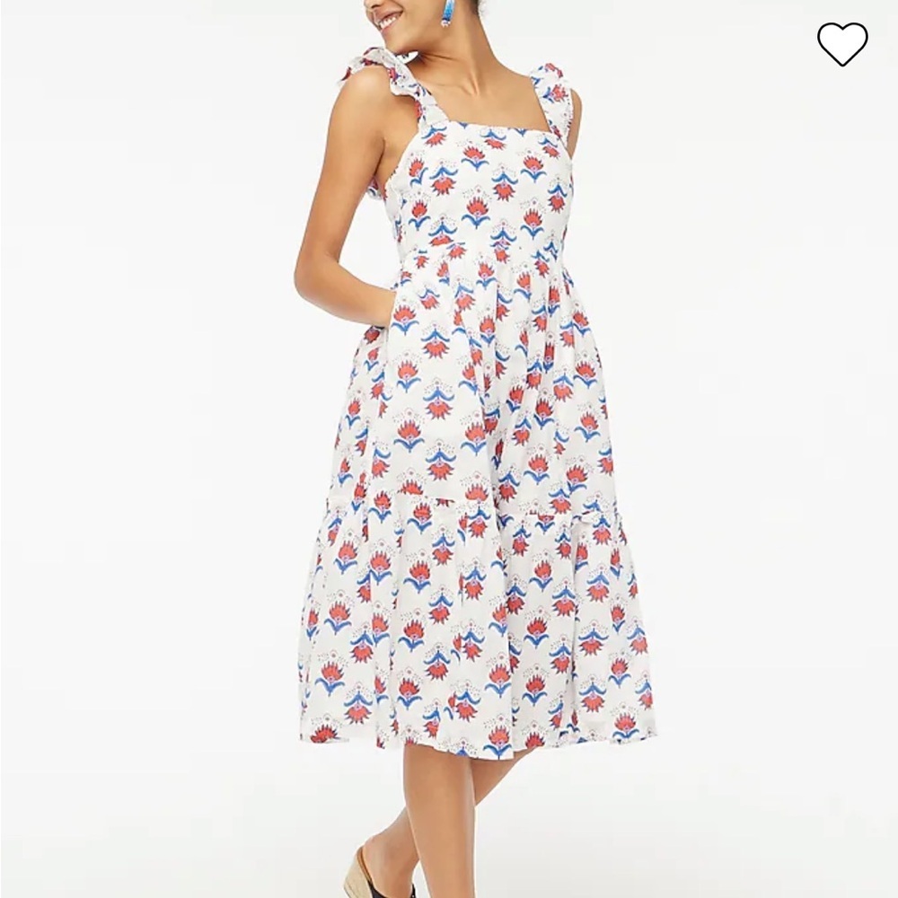 100% Cotton J Crew Square Neck Midi Dress - image 4